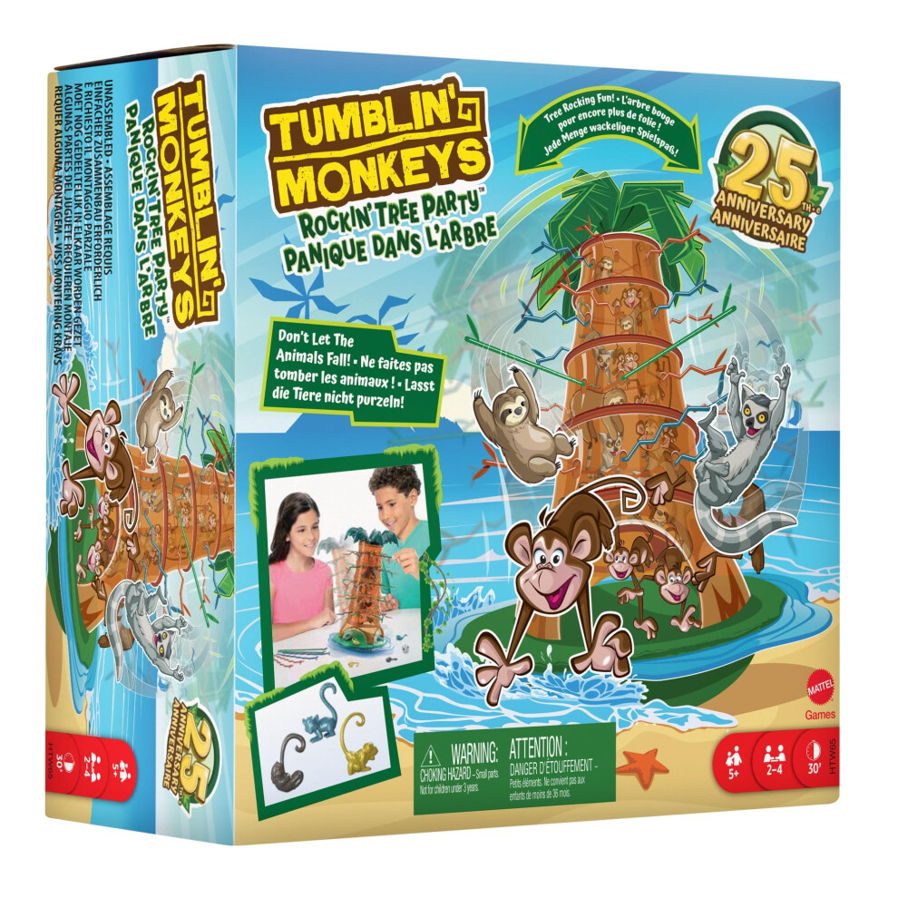 Tumblin Monkeys Rockin Tree Party Game for Family Nights, Game Nights, Travel & Camping, HTW65