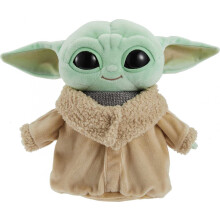 Star Wars Grogu Plush with Beskar Armor, Soft Doll Inspired by Star Wars Mandalorian Book of Boba Fett, Travel Toys and Gifts for Kids