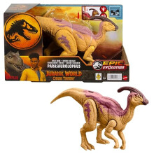 Wild Roar Parasaurolophus Dinosaur Figure with Glowing Biolumescent Spine Reveal Lights & Roar Sound, Posable Toy & Digital Play