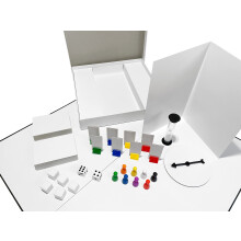 Create Your Own Board Game Set - DIY Kit with Blank Board, Cards, Dice, Tokens, Spinner, Timer, Rulebook and Storage Box