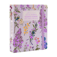 Kokonote Seasonal Flowers Diary 2023 | 6.3 x 7.8 inches -16.5 x 20 cm | Academic Diary Week To View |With Stickers | Cute Stationery | Flowers Diary |