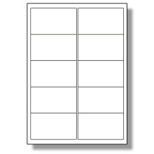Label Planet 10 Per Page/Sheet, 5 Sheets (50 Sticky Labels), White Blank Matt Self-Adhesive Plain A4 Address Shipping Stickers, for Laser or Inkjet