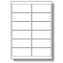 Label Planet 12 Per Page/Sheet, 5 Sheets (60 Sticky ADDRESS Labels), LabelPlanet White Plain Blank Matt Paper A4 Stickers, for Laser or Inkjet