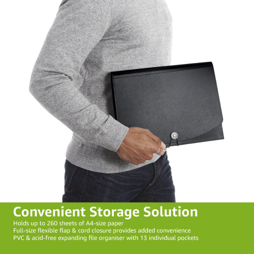 Amazon Expanding File, A4 Size - Black 2