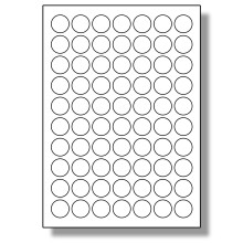 Label Planet 70 Per Page/Sheet, 5 Sheets (350 ROUND Sticky Labels), LabelPlanet White Matt A4 Circular Circle Price Pricing Stickers, for Laser or