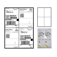 A4 White Self Adhesive Address Shipping Mailing Labels, Sticky Back Printing Sticker, A6 Labels, Laser Printers – 4 per Sheet, 148.5 x 105mm, 25
