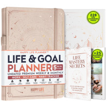 Life Mastery Planner - A 12 Month Journey to Crush Your Goals, Increase Productivity, Passion, Success & Happiness - Weekly & Monthly Life Planner,
