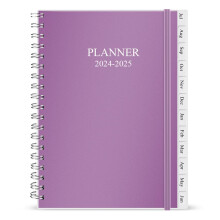 2024-2025 Diary, A5 Weekly/Monthly Planner with Monthly Tabs, 2024-2025 Planner from Jul 2024 to Jun 2025, Twin-Wire Binding,Easy to Organize Your