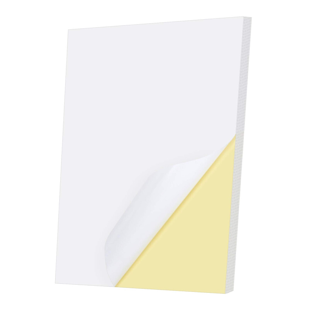 50 Pieces A4 Sticker Paper, White Matte Sticker Paper A4 Printable Sticker Paper Self Adhesive Label Printing Paper for Inkjet Printers