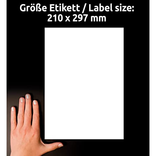 6119 Universal Labels 210 x 297 mm 25 Sheets White 2