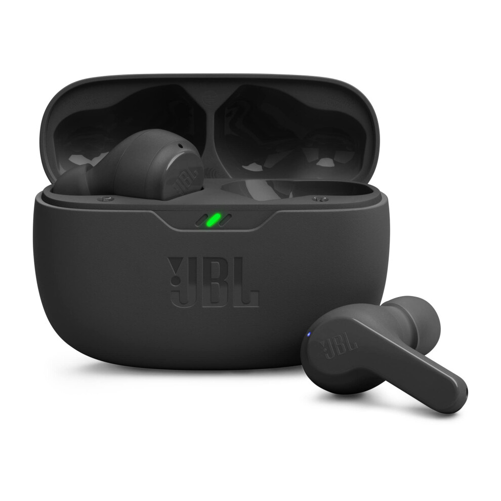 Wave Beam, In-Ear Wireless Earbuds with IP54 and IPX2 Waterproofing, Hands-Free Calling and 32 Hours Battery Life, in Black