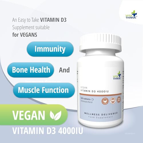 VitaThrive Vegan Vitamin D3 400iu– 120 Tablets 2