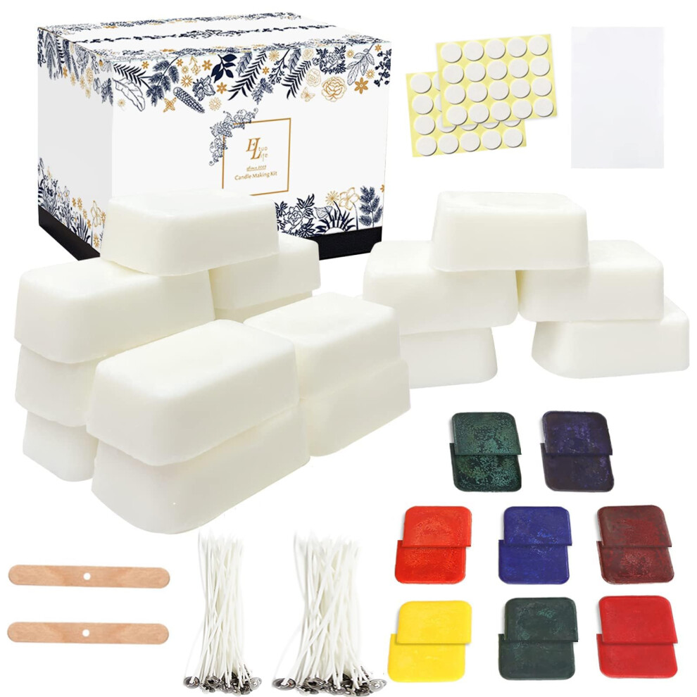 Candle Making Kit,Candle Making Supplies Include 960g Soy Wax for Candle Making,Candle Wax Dyes,Candle Wicks Stickers and More,Candle Making Kits for