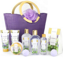 Pamper Gifts for Women-Spa Luxetique Spa Gift Set, 10pcs Lavender Bath Gift Set, Relaxing Bath Set with Bubble Bath, Body Lotion, Hand Cream, Mothers