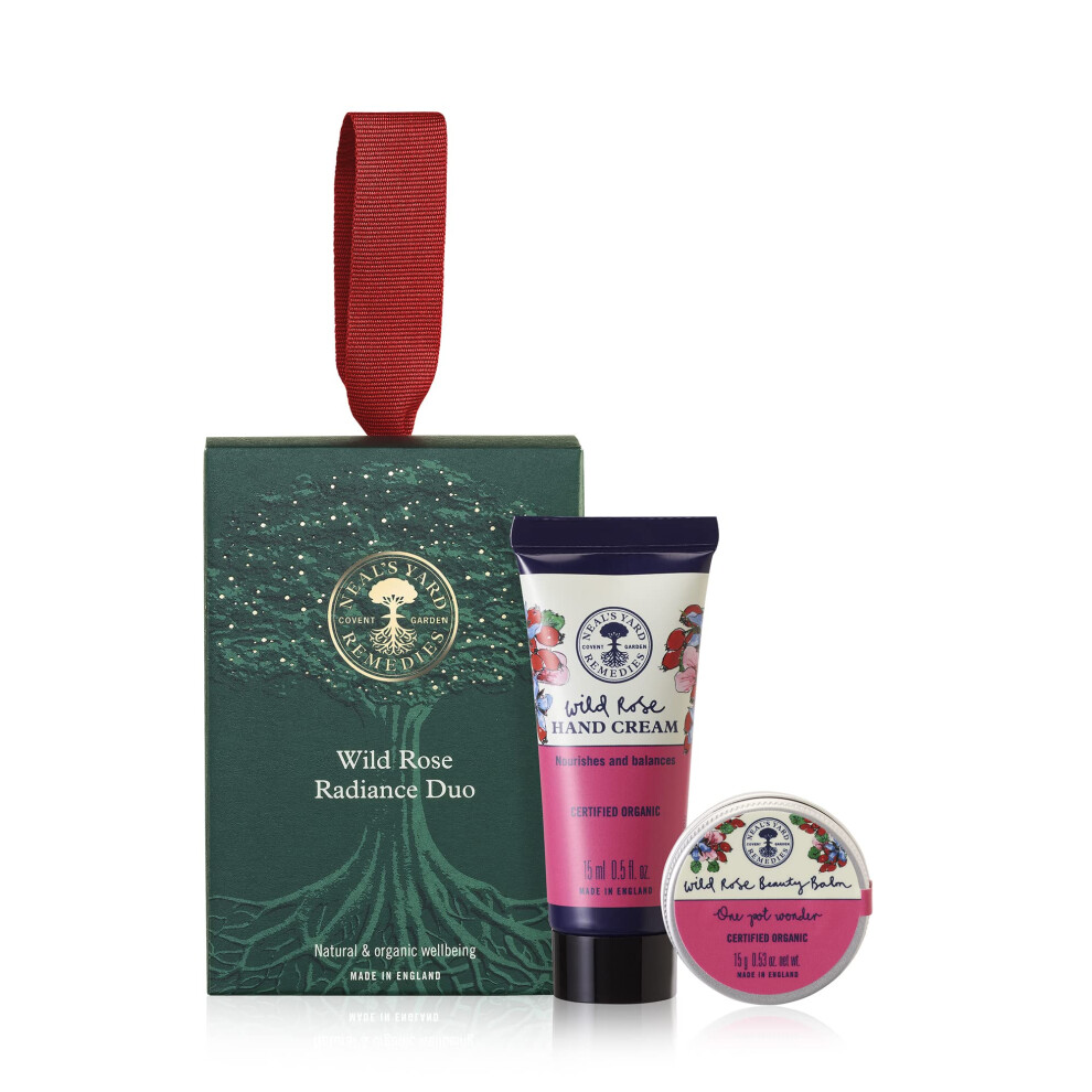 Neal's Yard Remedies Wild Rose Radiance Duo Gift Set | Organic Radiance Duo With Rosehip Seed Oil | Vegetarian Radiance Duo Made With Organic