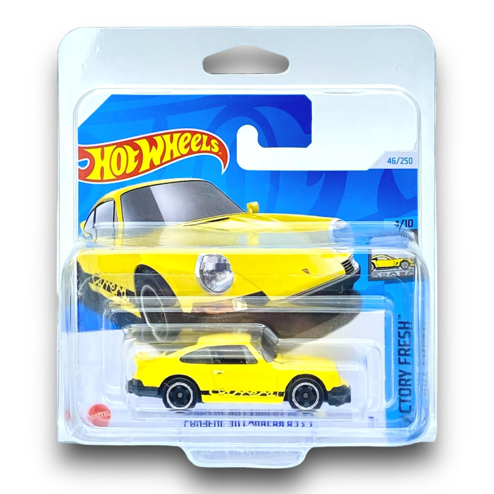 Porsche 911 Carrera RS 2.7 (Yellow & Black) 4/10 Factory Fresh - 2024-46/250 (Short Card) - COMES IN A KLAS CAR KEEPER SHORT CARD PROTECTOR CASE -