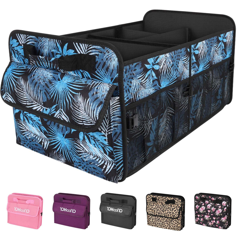 Car Boot Organiser 72L Large Capacity Car Organiser Collapsible 4 Compartments Car Boot Organiser Storage, Multicolor Car Accessories For Women/Men, Purple 6972895315115