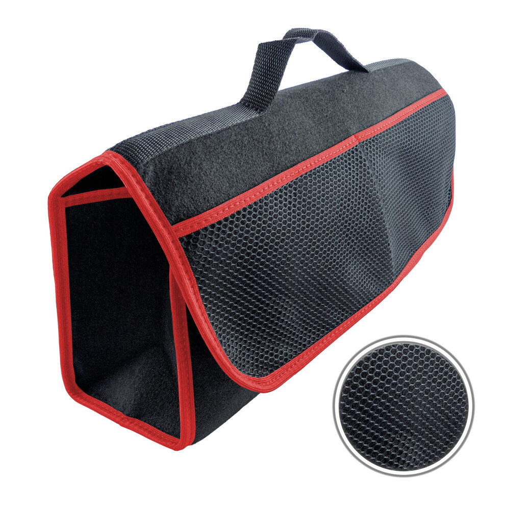Car Boot Organiser Car Boot Bag Tool Bag Storage Bag With Velcro Fastener ( Red) Black/Red 4260598981259
