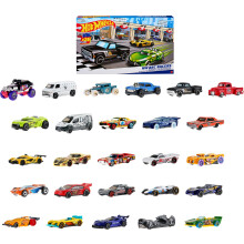 ABC Racers, 26 Hot Wheels Cars in 1:64 Scale with Letters of the Alphabet, Learn to Spell & Read with Hot Wheels Toy Cars, HKL76