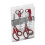 Grunwerg 9810/4RG Kitchen Scissors, Stainless Steel, Red/Grey 1