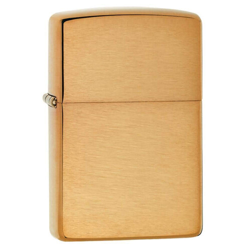 Zippo 204B New Windproof Lighter - Brushed Brass,1 x 3,5 x 5,5 cm