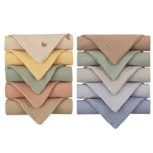 Muslin Cloths for Baby, 10 Pack Muslin Squares 23x23cm/9.06"x9.06" Baby Burp Cloth Cotton Facial Towels Super Soft