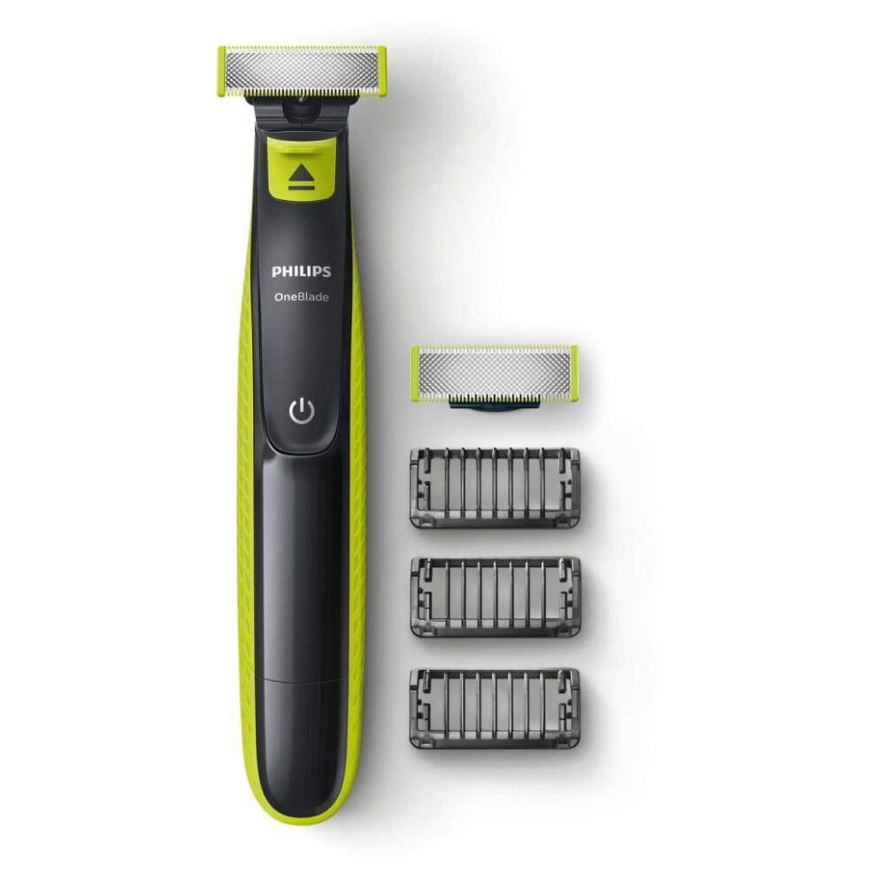 QP2520/20 OneBlade Rechargeable Facial Trim Edge Shave Hair Trimmer with 3 x Styling Combs