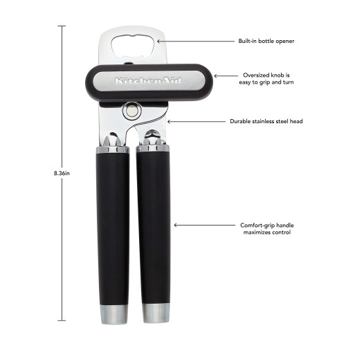 KitchenAid Gourmet Multifunction Can Opener, One Size, Matte Black 2