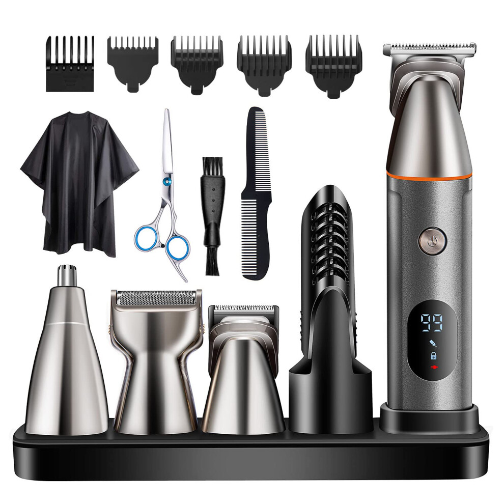 Vsmooth Beard Trimmer For Men Multifunctional Hair Trimmer Mens Electric Clipper Suitable For Mustache Body Nose Ear Facial Trimmers Rechargeable Hair