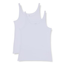 Women's Slim-Fit Thin-Strap Tank Top, Pack of 2, White, S