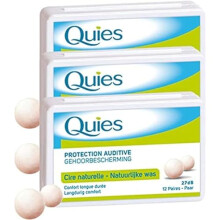 Natural Wax Protective Earplugs - Pack of 3 Boxes of 24 Balls (3).
