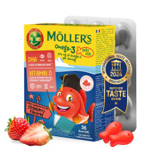 Moller's  | Omega 3 Jellies for Children | Strawberry | 36 Capsules