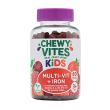 Kids Multi-Vitamin & Iron 60 Gummy Vitamins | Iron Gummies for Kids | 13 Essential Vitamins and Minerals | 2 Months Supply | Real Fruit Juice | Berry