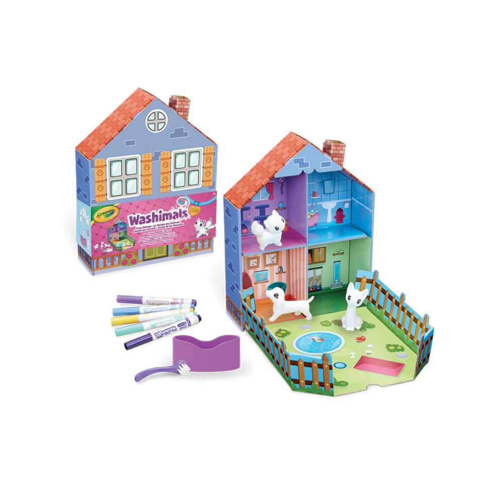 Washimals Cosy Cottage for Colouring and Bathing Pets, Toy and Gift, Age 3+, 74-7373