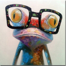 DIY Paint by Numbers Oil Painting Canvas 40x50cm Frog - Frameless, Beginner-Friendly with Brushes & Acrylic Paints (Kids/Adults)