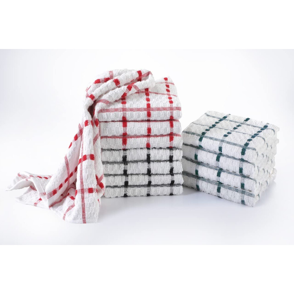 Extra Large Jumbo Kitchen Tea Towels 100% Cotton Soft Touch Dish Cloth Hotel Quality Professional Catering Grade Available in Pack of 3, 6, 9, 12