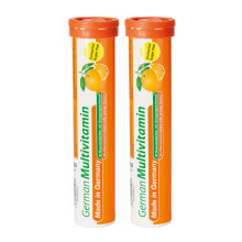 Multivitamin - 2 x 20 effervescent Tablets - Orange Flavor - T&D Pharma German Multivitamin - Made in Germany