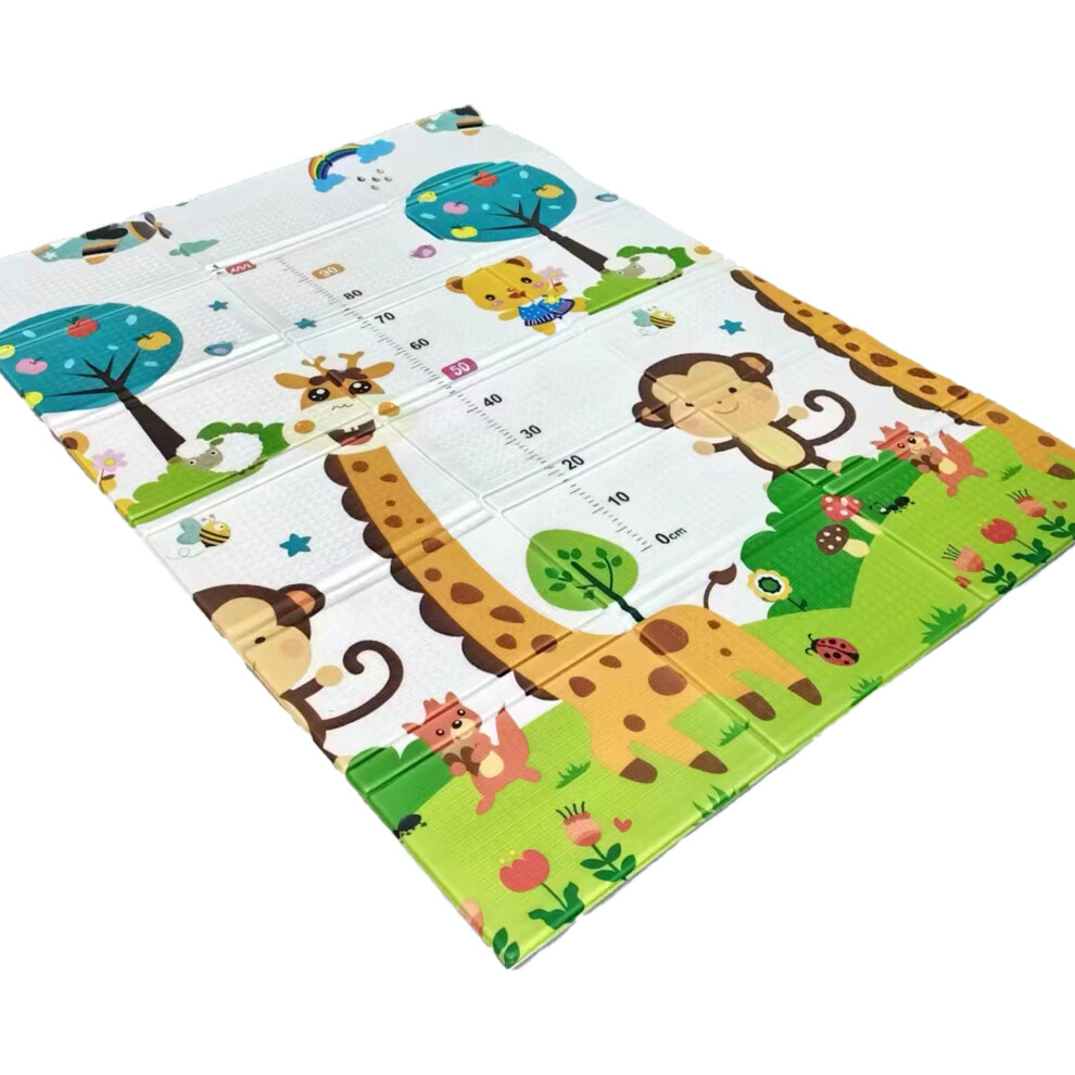 Foldable Baby Playmat 180x130cm | Waterproof | Reversible Large Playmat | Thick Padded XPE Baby Crawl Mat | Ideal for Bedroom, Nursery & Playroom