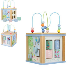 Officially Licensed Peter Rabbit Wooden Activity Cube - 5 Activities for Toddlers, Safe Non-Toxic Paint, FSC Wood | Orange Tree Toys