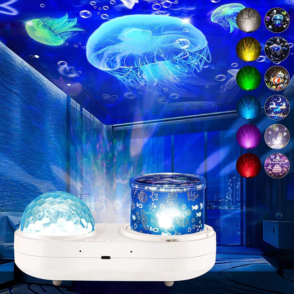 Ocean Projector Night 360Rotating Kids Night Projector With 6 Films And Timer Sensory S, Bedroom And Ceiling Projector, Gifts For Light Onxe