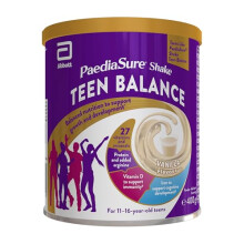PaediaSure Shake Teen Balance nutritional supplement drink | 400g | Vanilla | For busy teens 11-16 yrs old | 27 vitamins & minerals | protein for