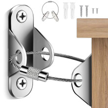 6 Packs Anti-Tip Furniture Straps Kit, Safety Furniture Wall Anchors Kit for Baby Child Proofing & Pet Protecting,Anti-Shedding, Secure Bookshelf,
