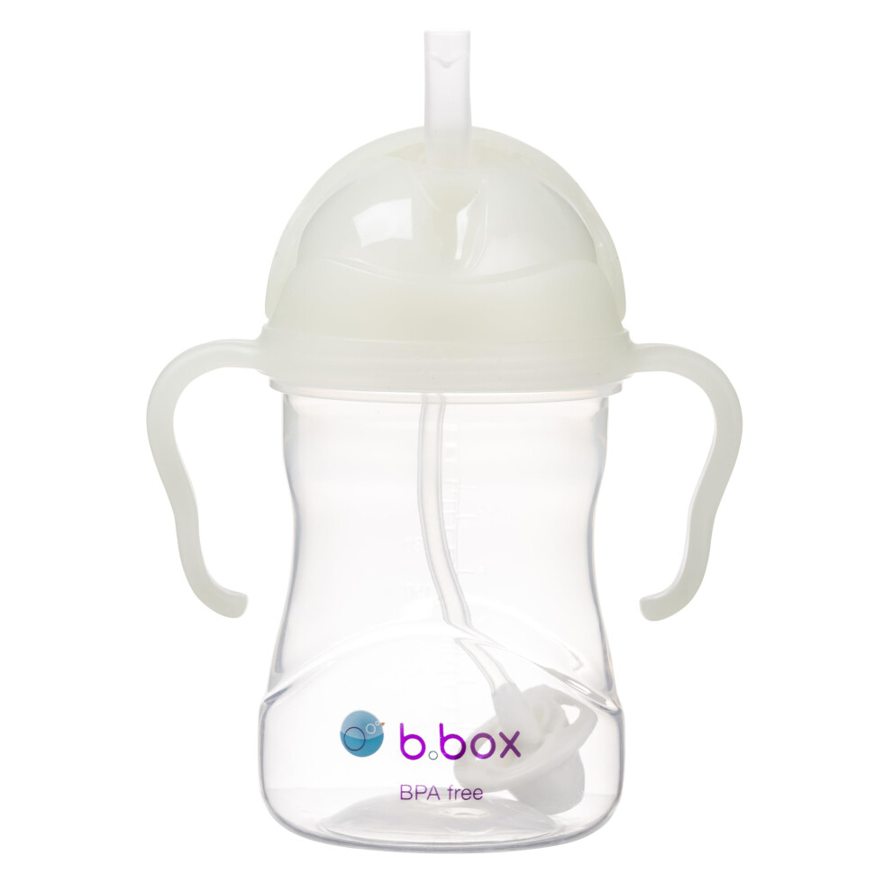 B.box Sippy Cup | Drink From Any Angle | Fliptop, Weighted Straw, Leak Proof & Easy Grip | Bpa Free, Dishwasher Safe | From 6M+ | 240Ml/8 Oz (Glow)