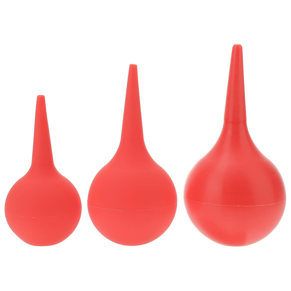 3Pcs Ear Syringe Bulb Nasal Aspirator Ear Washing Rubber Suction Sucker Squeeze Bulb 30Ml 60Ml 90Ml Healifty