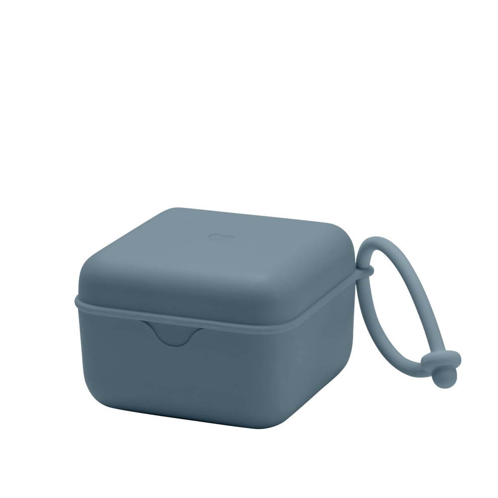 Bibs Pacifier Box With Strap. Soother Holder And Steriliser Case. 100% Bpa Free Food-Grade Material. Made In Denmark. Petrol
