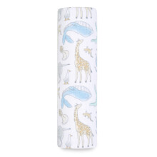 essentials 100% Cotton Muslin Swaddle & Receiving Blanket for Baby Girls & Boys, 112x112cm, Newborn & Toddler Gift, Unisex Infant Shower Items,