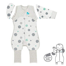 Swaddle Up Transition Suit, Medium (6-8.5kg), Ideal Fabric for Moderate Temperatures (20-24C), Patented Zip-off Wings, Gentle Transition from
