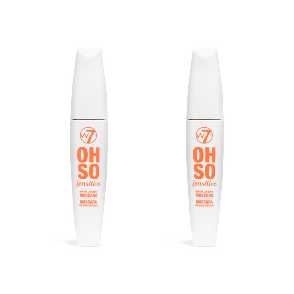 Oh So Sensitive Hypoallergenic Mascara - Black Mascara For Sensitive Eyes With Vitamin E - Vegan - 2 Pack