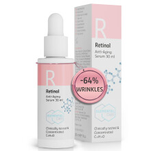 Retinol Anti-Aging Face Serum 30ml - Reduce wrinkles by 64% in 3 Months - High Strength Collagen Booster for a Natural Face Lift