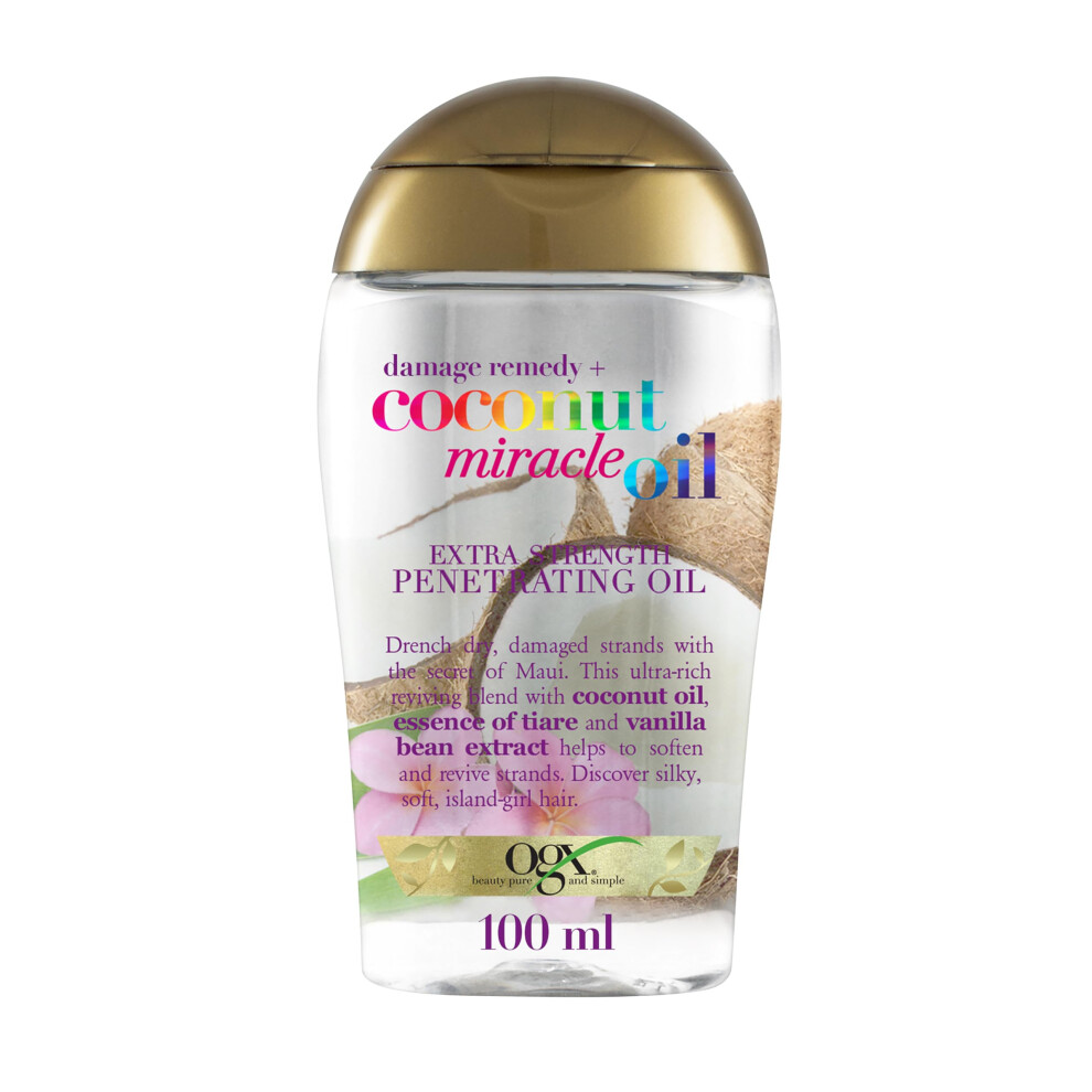 Coconut Miracle Oil Penetrating Hair Oil for Dry Hair, Extra Strength, 100 ml